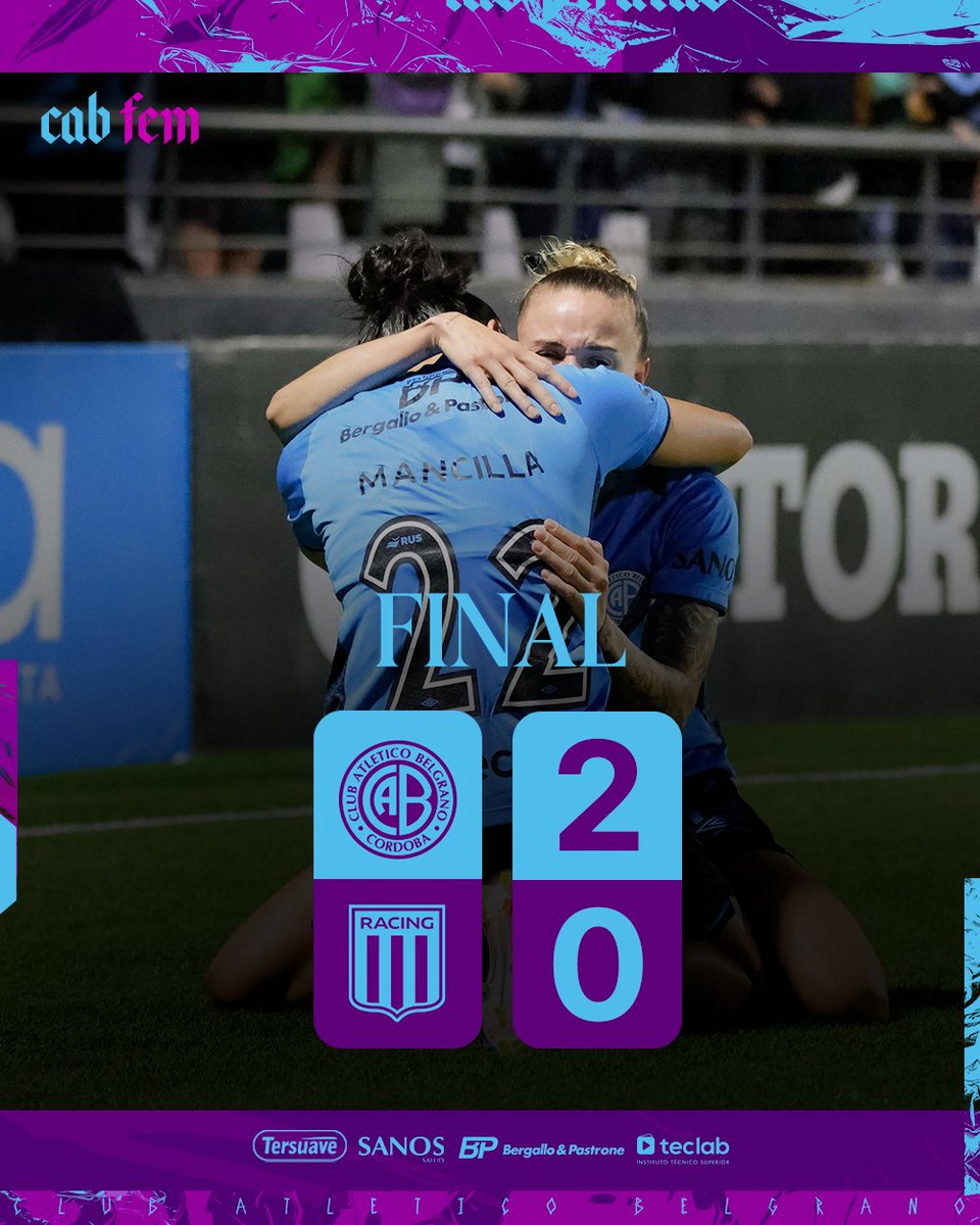 BelgranoFem's tweet image. ⏱ ¡DALE, CAMPEOOOOOONAAAASSS!

#Belgrano le ganó a Racing el partido de vuelta de la final y se queda con el Torneo Femenino.

  #VamosLasPiratas 🩵💜
