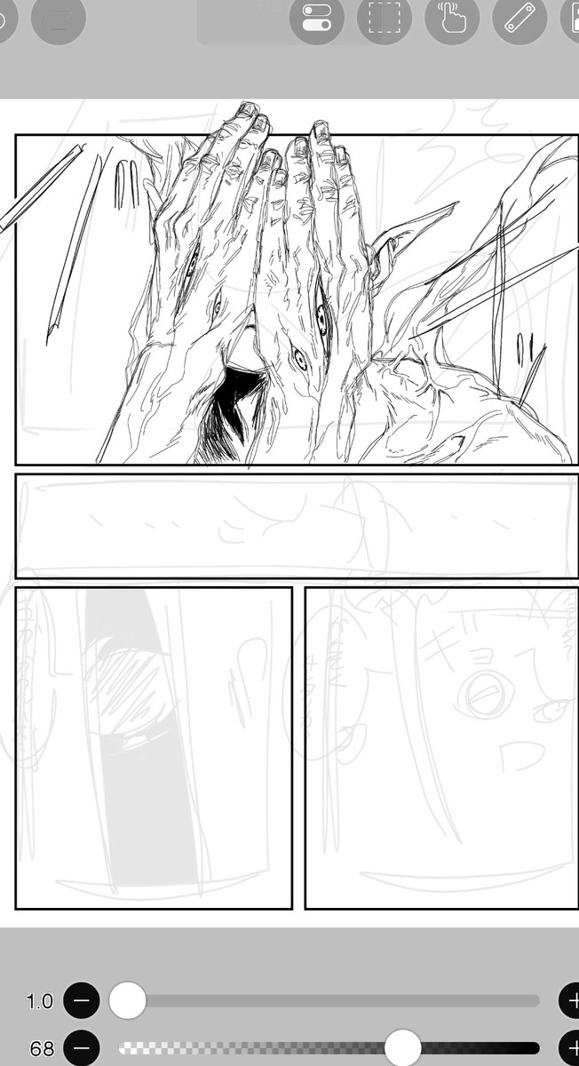 ちょっとしたOCの漫画を描こうとしている