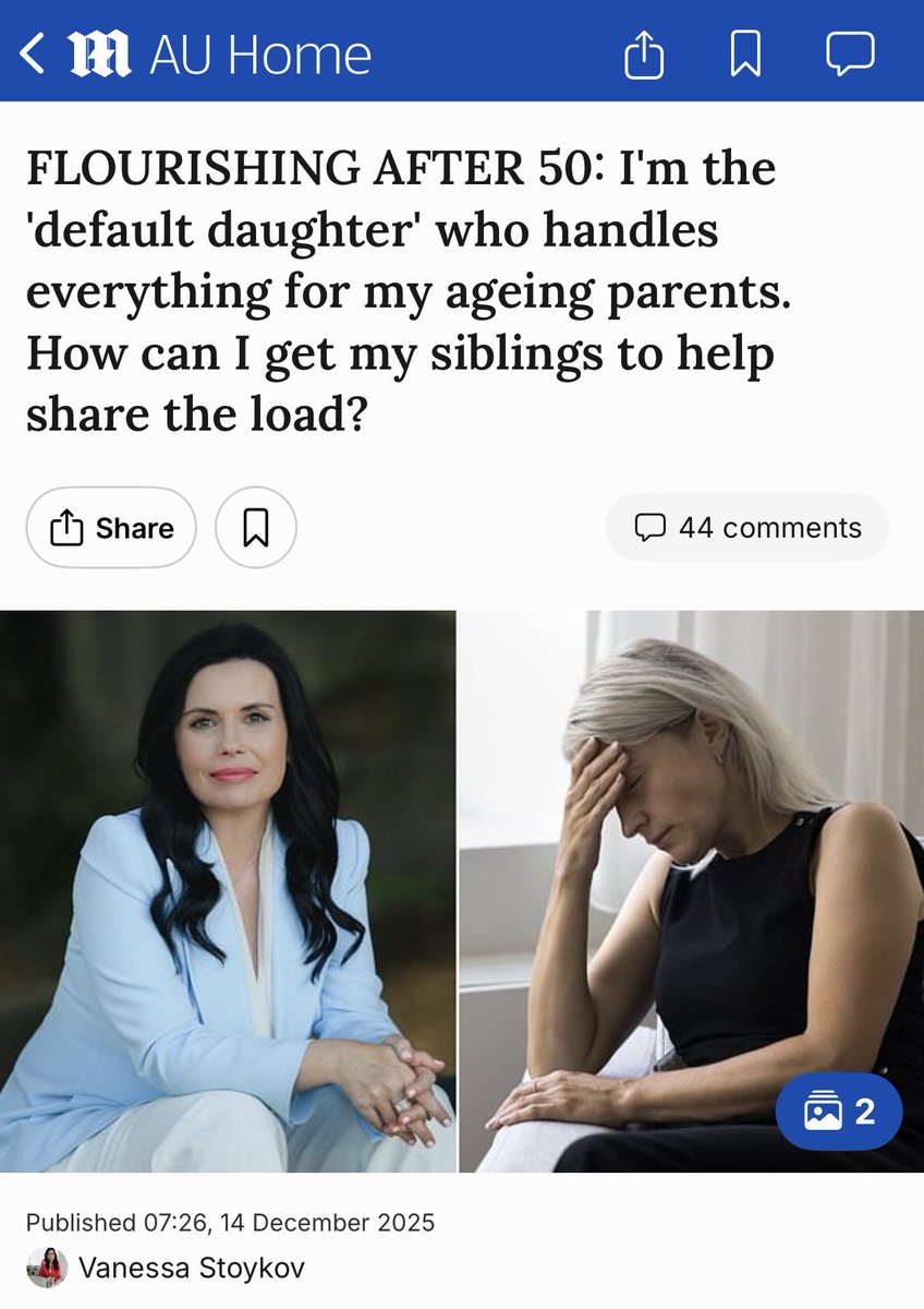 This week’s Daily Mail column on the very common “default daughter” phenomenon.
mol.im/a/15377137

#FlourishingAfter50 #AgingParents #Caregiving