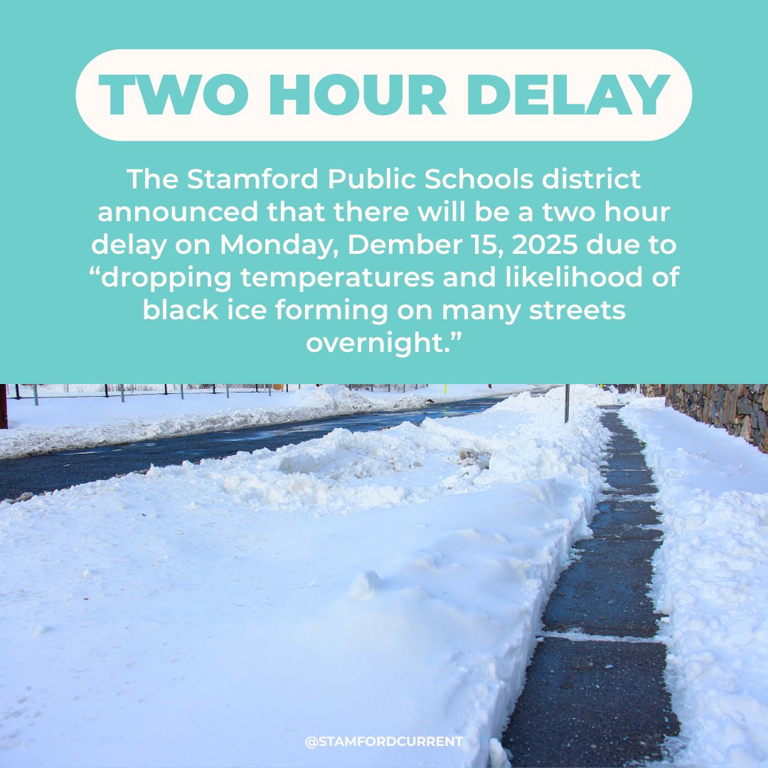 The city's school district said that there will be a delayed start for students and staff on Monday because of winter conditions.