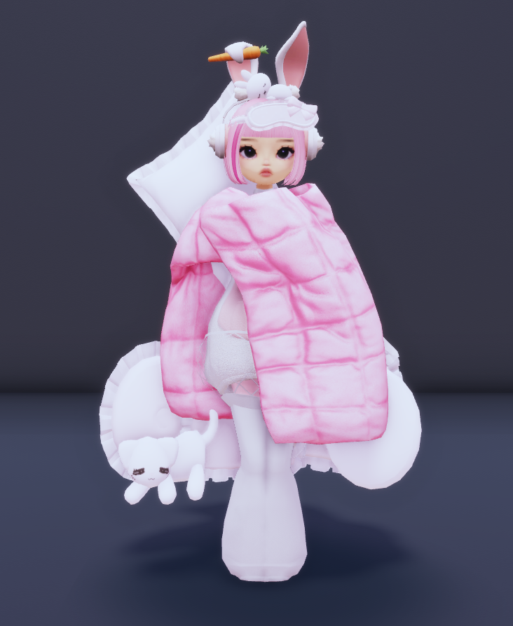 Cozy blanket day🩵Fluffy easter bunny onesie roblox.com/catalog/121924…, White goth fishnet stockings roblox.com/catalog/787995… and White cute easter bunny headphones egg hunt roblox.com/catalog/165480… by
<a href="/Inf1n1tyShad0w/">Blue Infinity Studios</a>