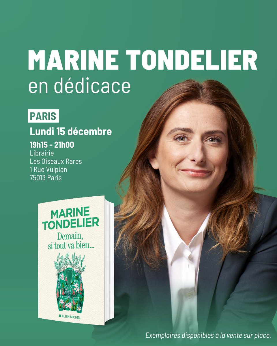 Paris !

Je serai de retour demain pour ma première dédicace dans la capitale depuis le lancement du livre 📗

Ce sera à la librairie Les Oiseaux Rares dans le 13ème, et j'ai hâte de vous retrouver !

PS : ce sera la dernière occasion d'avoir un exemplaire dédicacé avant Noël 🤶