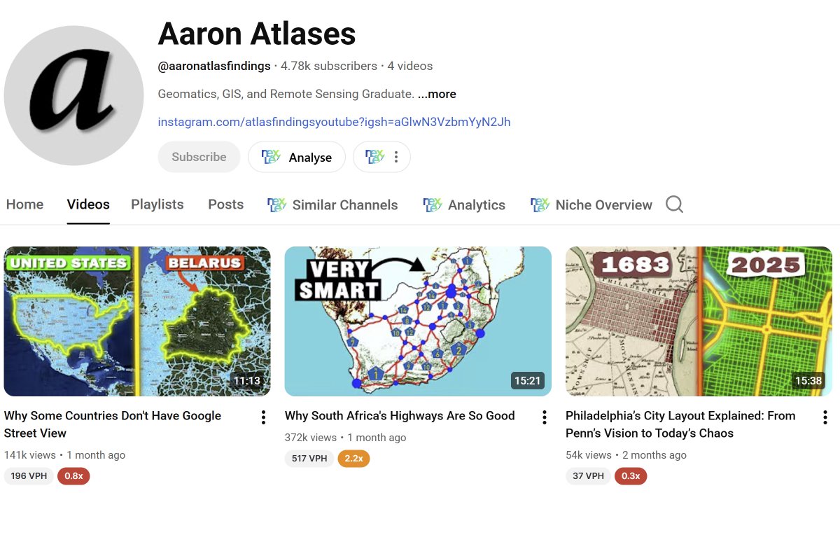 LeoAI362355's tweet photo. 5. Aaron Atlases
• +600,000 with just 4 videos🤯
• channel RPM $7 https://t.co/udkB7WerSX