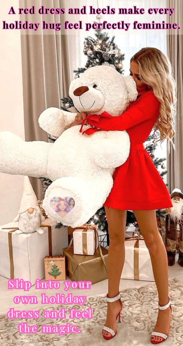 femmebliss469's tweet photo. Cuddling a massive teddy in a cute red dress beside the tree. This is the festive girl life you've always wanted.
#holidaydress #girlychristmas #reddressmagic #feminineholiday #transgirl https://t.co/04vDqCkaa8