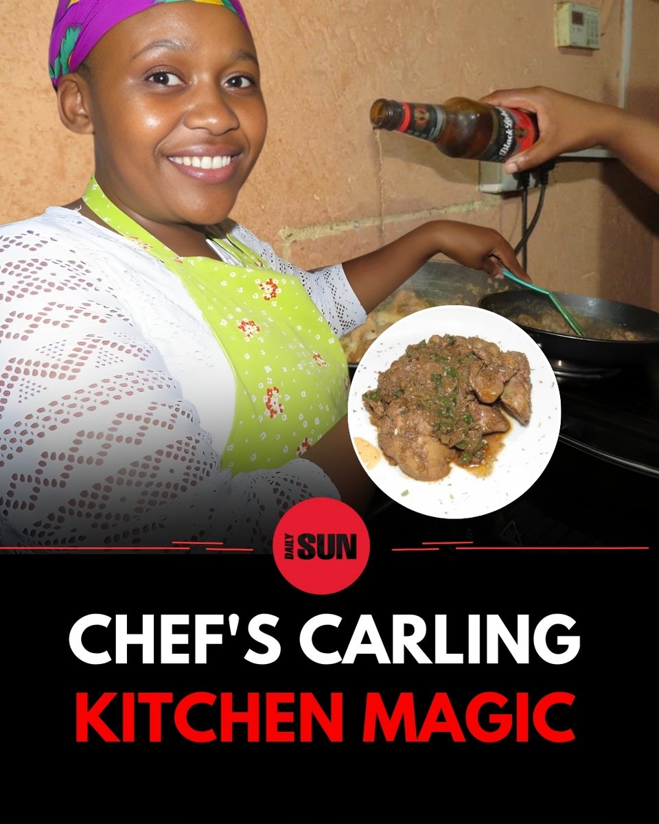 dailysunsa's tweet photo. SUNGEREZA! 🍺👩‍🍳 Meet Mpho Maseko from KwaThema - the student chef who's using Carling Black Label beer in her amazing chicken liver dishes. Video by Ntebatse Masipa #SouthAfricanChef #CookingWithBeer #GautengCollege #SUNGEREZA https://t.co/vFSiWtsfpz