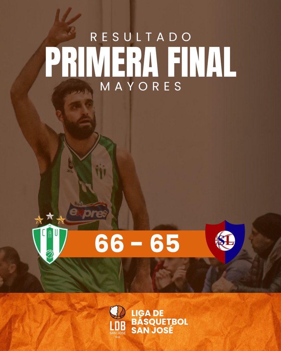 𝙍𝙀𝙎𝙐𝙇𝙏𝘼𝘿𝙊 𝙁𝙄𝙉𝘼𝙇 
Primera Final - Torneo Clausura

Universal 6️⃣6️⃣ - 6️⃣5️⃣ San Lorenzo

#SomosLiga ⛹🏻