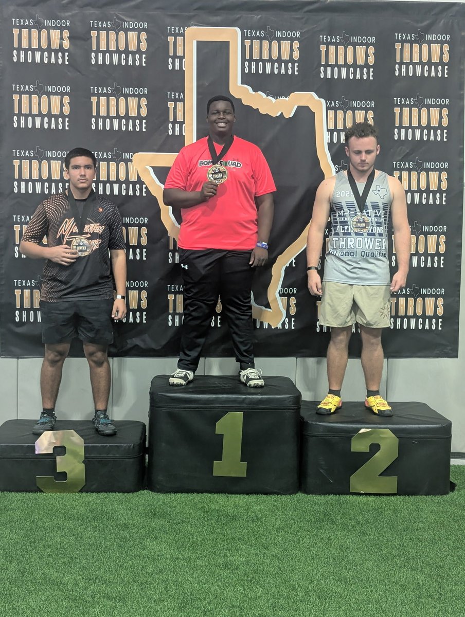 Chris_Throws1's tweet photo. I had an amazing day at the Texas Showcase indoor track meet. I’m looking forward to a great season. All glory to God. @KeishaCravens1  @ThrowSumthin @nationalthrows https://t.co/LZaSP7bJti