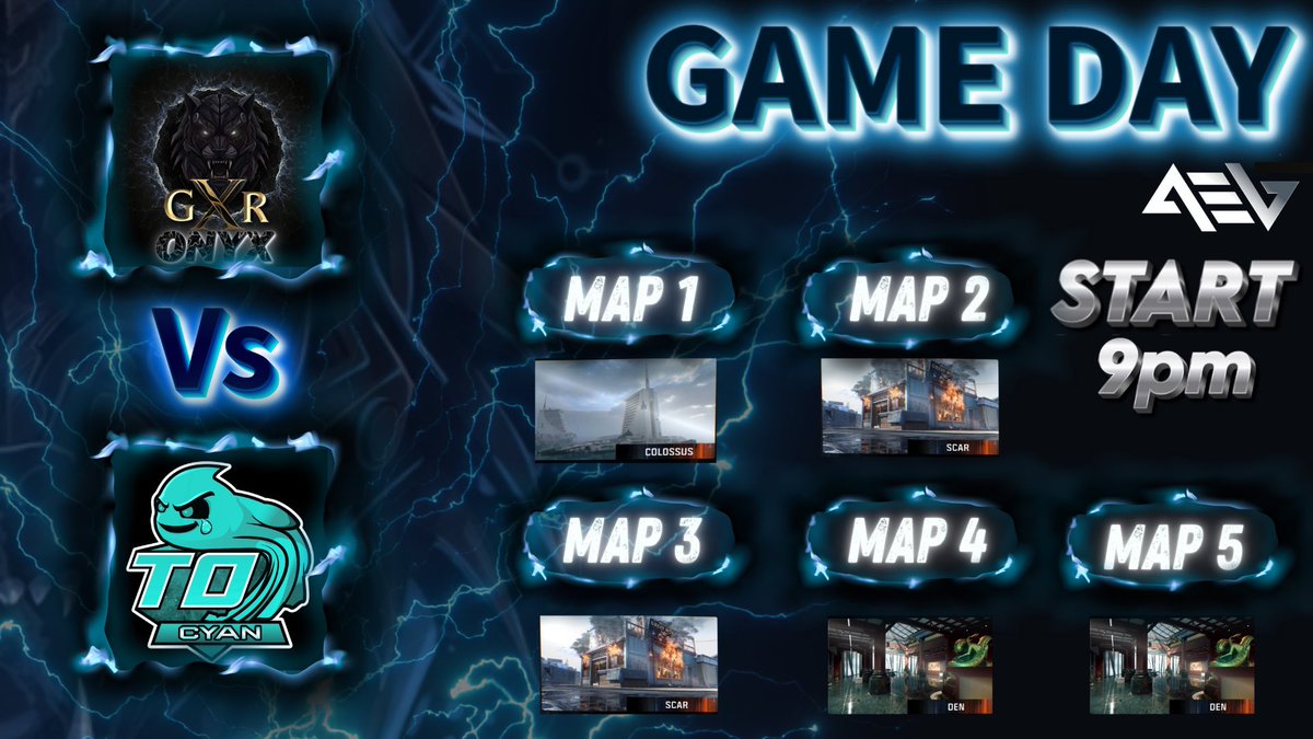 EsportsGXR's tweet photo. 🚨GAME DAY 🚨

TONIGHT ONYX HAVE BACK TO BACK GAMES!!

AEL AND ECL

LETS GO BOYS https://t.co/AXdWXCPFE9