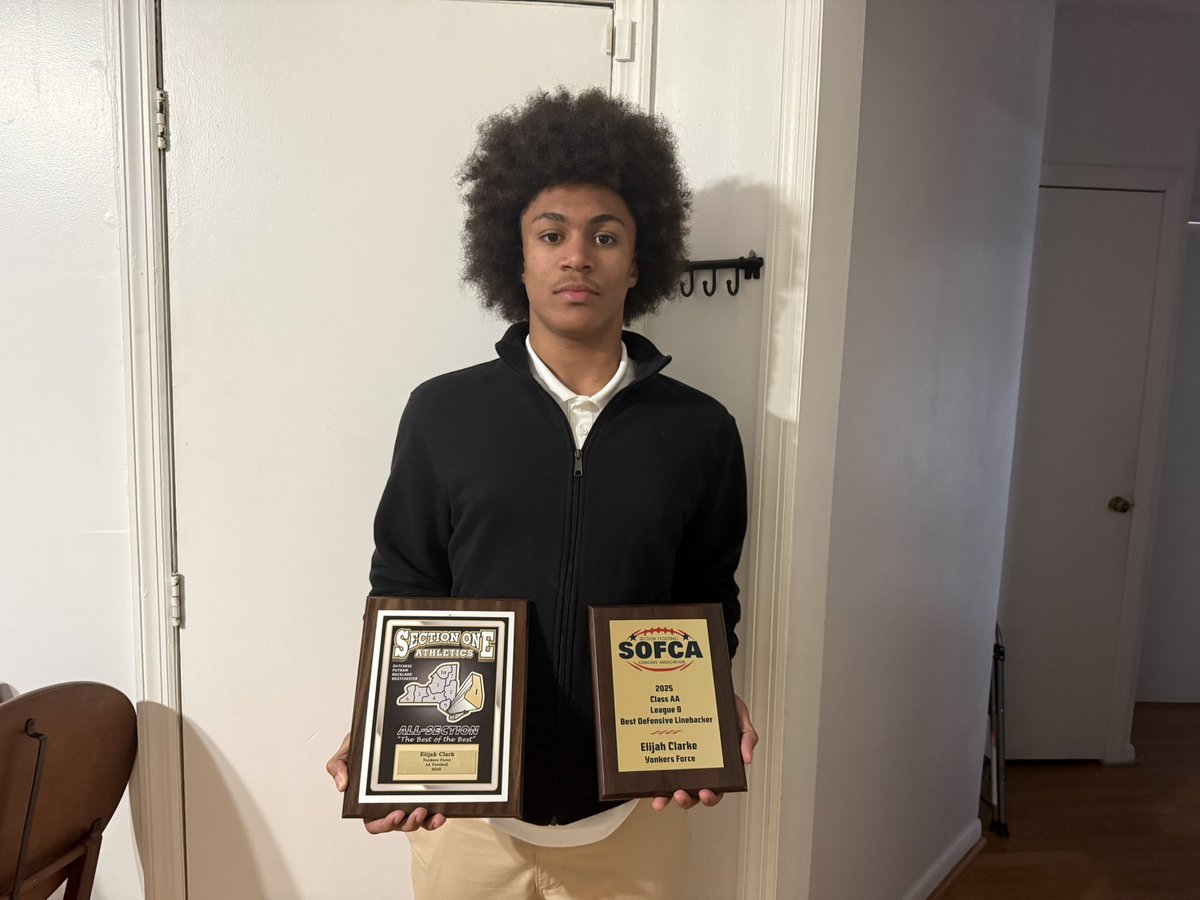 Elijah Clark <a href="/eli33_yo/">elijah_clark0</a> 
All-Section, All-League, &amp; Linebacker of the Year ‼️
<a href="/YPS_Athletics/">Yonkers Public Schools Athletics</a> <a href="/YonkersSchools/">Yonkers Public Schools</a> <a href="/yonkerstimes/">Yonkers Times</a> <a href="/FaMSportsVF/">FaM Sports New York Varsity</a> <a href="/lohudsports/">lohud sports</a>