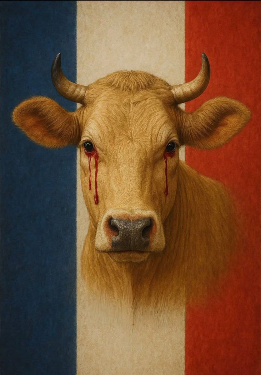 dejanirasilveir's tweet photo. 🚨🚨FRANCIA ⚠️
El ministro de Agricultura lo ADMITIÓ⚠️
¡El SACRIFICIO sistemático de vacas es un REQUISITO de la UE!
¡No tiene nada que ver con la salud!:

«Si no aplicamos el protocolo actual, Europa pondrá a Francia bajo una campana de cristal y no saldrá nada del país», declaró el ministro, especificando: «¡Ni animales, ni queso, ni leche!».

Con esta aclaración; la MATANZA sistemática, la «despoblación total», se lleva a cabo «según el protocolo impuesto por las reglas europeas». ⚠️

¡Detengan esta locura! La UE también ha declarado que exige una reducción masiva de la ganadería. 

¡Y ESTO NO SERÁ SOLO EN FRANCIA, SINO EN TODA EUROPA¡ 

APOYA a los Agricultores indignados. La UE debe ser ABOLIDA cuanto antes! ⚔️🔥🔥🔥