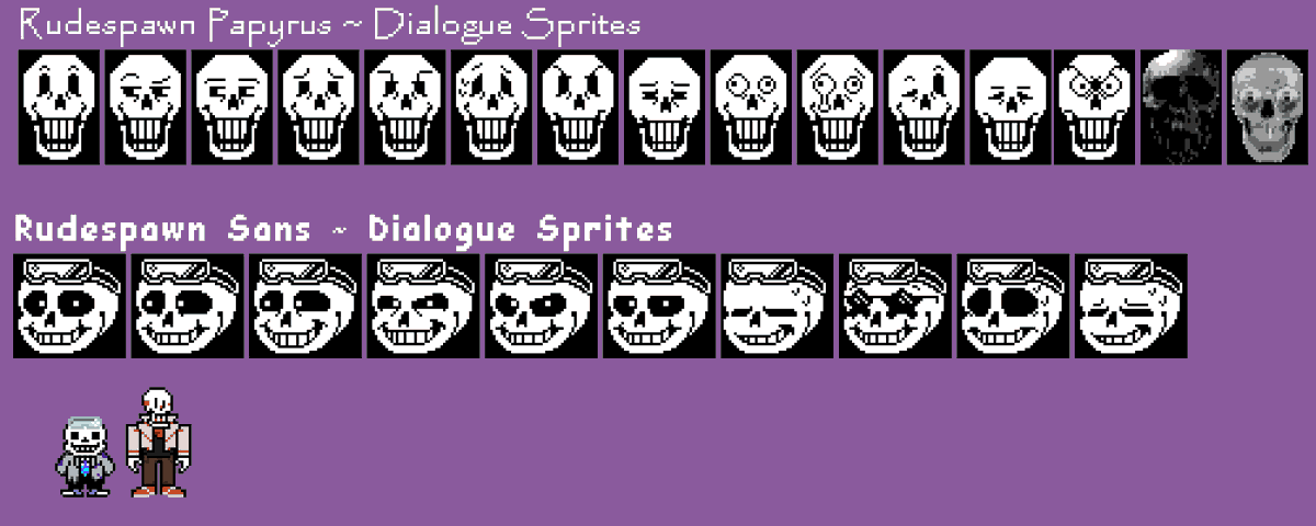 xd_ashy's tweet photo. RUDESPAWN Sans and Papyrus dialogue box sprites by @UnShulff and my friend SooSSpy.

#DELTARUNE #DeltaruneAU  #deltaswap #underswap #rudespawn https://t.co/9VsTu06tdY