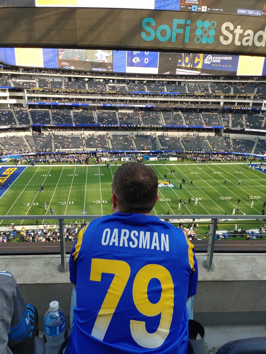 Sister got us great seats for Rams-Lions today.