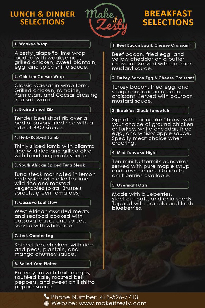 makeitzesty's tweet image. Your "what's for dinner?" solution is served. 🚀
Our new Flavor-First Meal Prep menu is live!

Place your order on makeitzesty.com
#MakeItZesty #NYCChef #Nycmealprep #fusionfood #foodies
