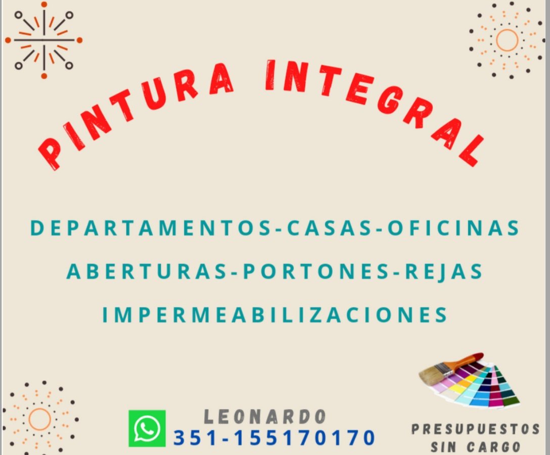 newpaint365's tweet image. • Necesitas Pintar y Arreglar tu Departamento?
• 👇🏼👇🏼👇🏼
• Servicio de Pintura y Arreglos en General.
• Compromiso y Responsabilidad 🤝
@Compraventaserv  @VivireNuevaCba 
@VivireNuevaCor
@vivir_en_guemes @365NuevaCordoba