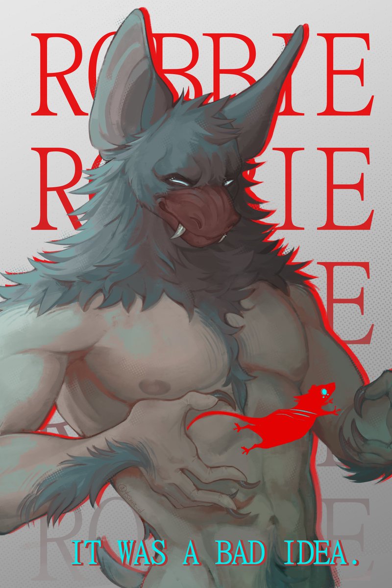 tsima_d's tweet image. I drew him a way TOO big
just ignore it and think that he ate Robert... uh.. evil #mechabat??? I think???

#dispatch #Sonar