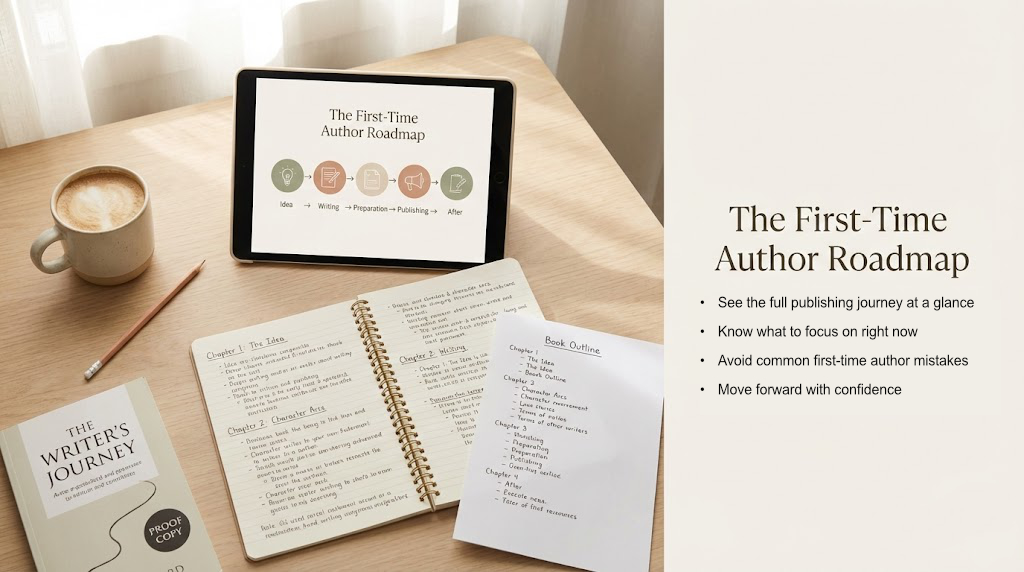 Get The First-Time Author Roadmap on @Gumroad selfpublishme.gumroad.com/l/gylkj A simple, no-pressure roadmap that explains the publishing process in plain English.