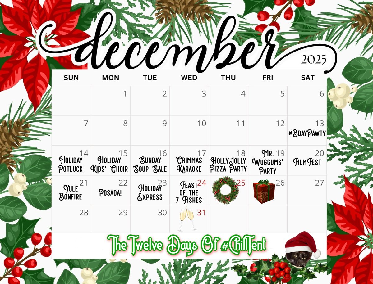 MrWuggums's tweet image. The #ChillTent holiday #potluck is TONIGHT at 8pm ET at the Hotel Gato Restaurant's Room of the Moon in #CactusGulch!

All Beautiful Souls are invited to bring their favorite #holiday dish as we celebrate the reason for the season!
#WuggieCommunity #XCats #XPups #Anipals #CatsOfX