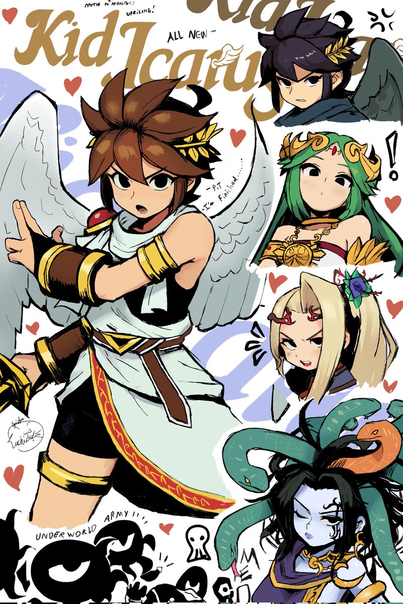 Lunchiblz's tweet image. KID ICARUS • poster thing because I love this series alot