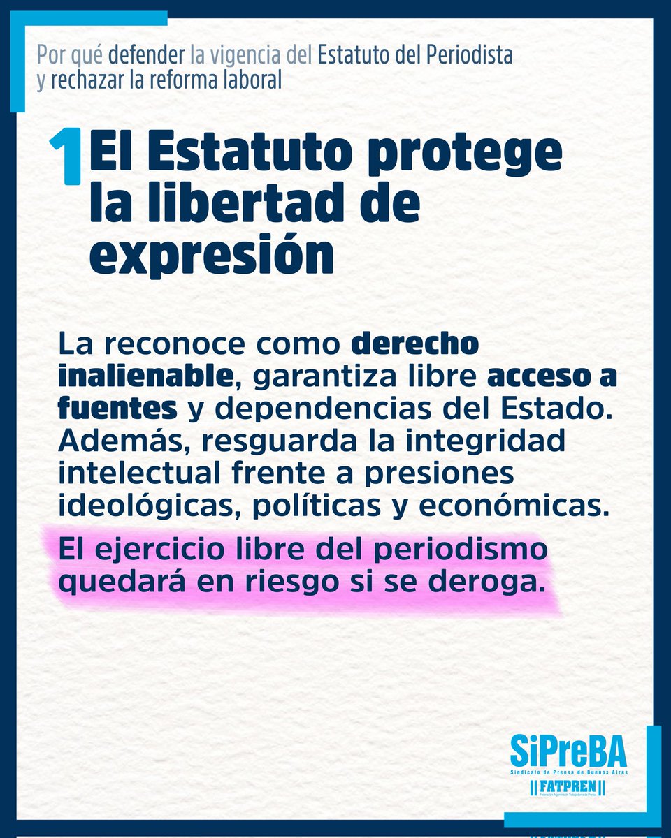 🤨 El sueño de los empresarios de medios de comunicación es derogar el Estatuto del Periodista, una ley que incluye artículos claves para proteger la libertad de expresión.