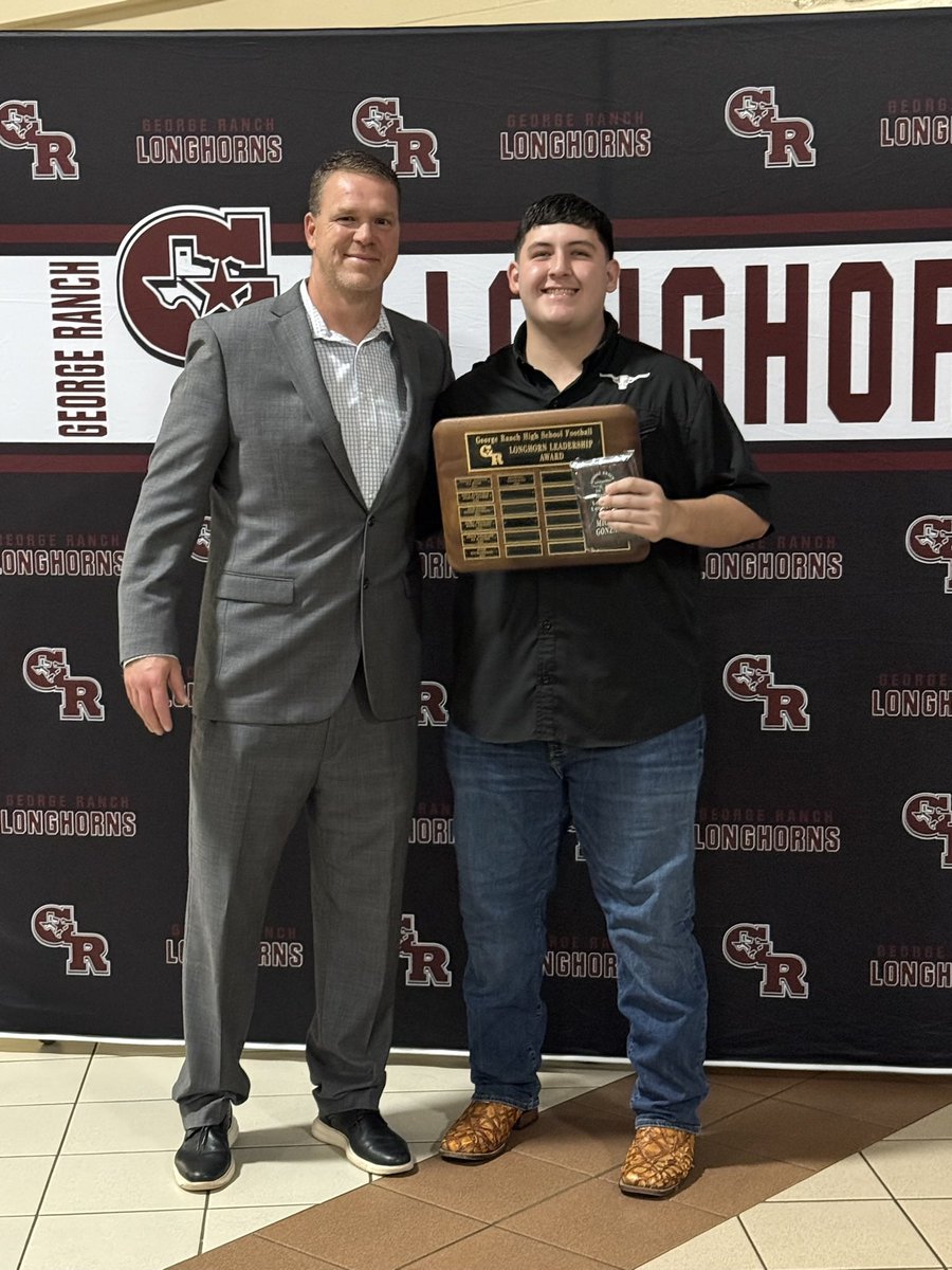 michaelgonzo07's tweet photo. My Last @GRHS_Football Banquet in the books! Thank you coaches and teammates for making it one to remember! Left with some hardware, and memories. 
*First team ALL-DISTRICT. (2nd year) 
*Longhorn Leadership Award

@GRHS_Football @CoachCaseyVogt @Coach_Fudge @TheCoachJaime @CoachMaxwe11 @QuizzRodg3r2 @HeckendornTrey @wgjones85 @RecruitTheRanch