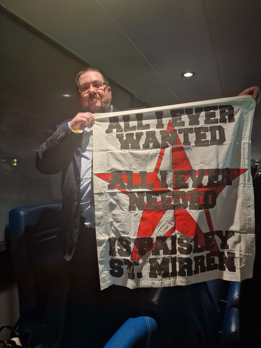 It was there at Hampden 12 years ago. It was there again today. The words still ring true. Always. 🏁🏴🏳🏆🏆 #StMirren