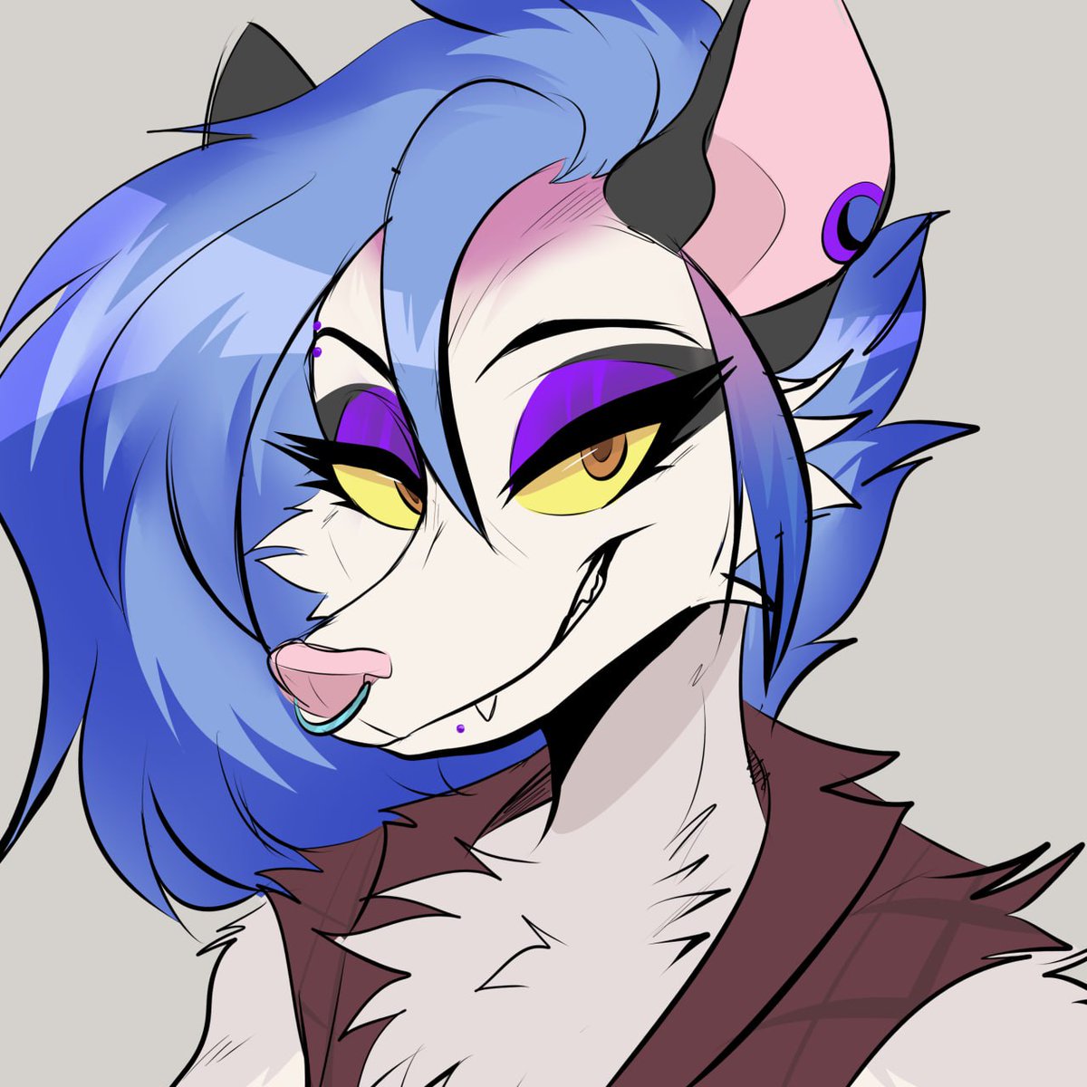 The amazing <a href="/shutupjen_/">⛧ 𝙹𝚎𝚗 ( Comms- CLOSED ) 🔜 TFF</a> did this wonderful rendition of my opossum girl, Lunatic. I freaking love it. One of the few artists who inspired me to make this character