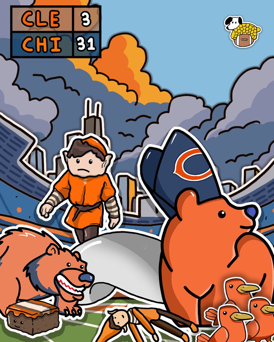 CornDoggyLOL's tweet photo. The Chicago BEARS Take DOWN The Cleveland Browns At Home!! https://t.co/oT0alceGVU