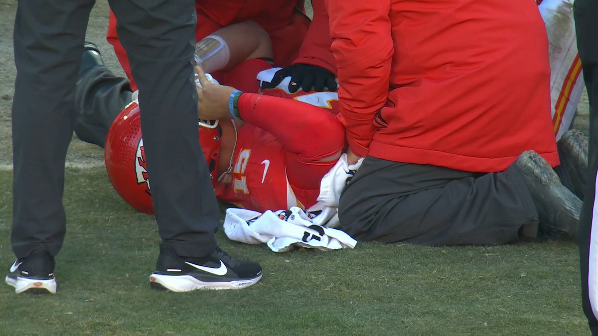 Patrick Mahomes went down on the Chiefs' previous play