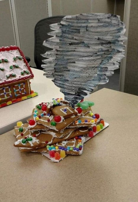 When your gingerbread house doesn’t work out, you improvise