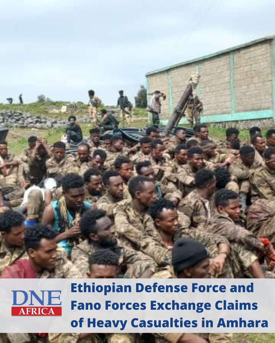 africa_dne's tweet photo. Intense fighting has erupted in Ethiopia's Amhara region as the Fano militia and the Ethiopian Defense Force (ENDF) trade claims of significant victories. Fano forces report encircling the strategic city of Woldiya and claim to have killed over 700 ENDF troops and captured high-ranking officers. 🇪🇹⚠️

Meanwhile, reports indicate heavy exchanges of fire across key battlefronts, marking a serious surge in the ongoing conflict.