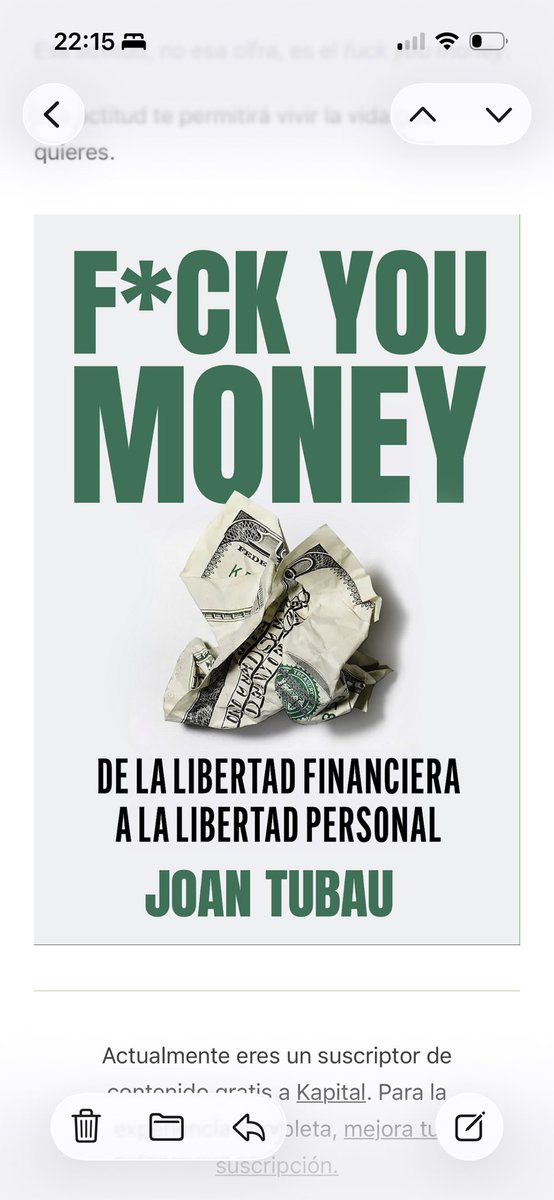 ¡Al fin! Todo lo que le quiero contar a mis seres queridos se podrá regalar.

Ganas de leer al bueno de <a href="/joantubau/">joan tubau</a>.

“Este no es un libro para ganar dinero. Este es un libro para ganar tiempo.”

Nunca una hora de trabajo rindió tanto😅

Esperando el mío para 🗓️Febrero.