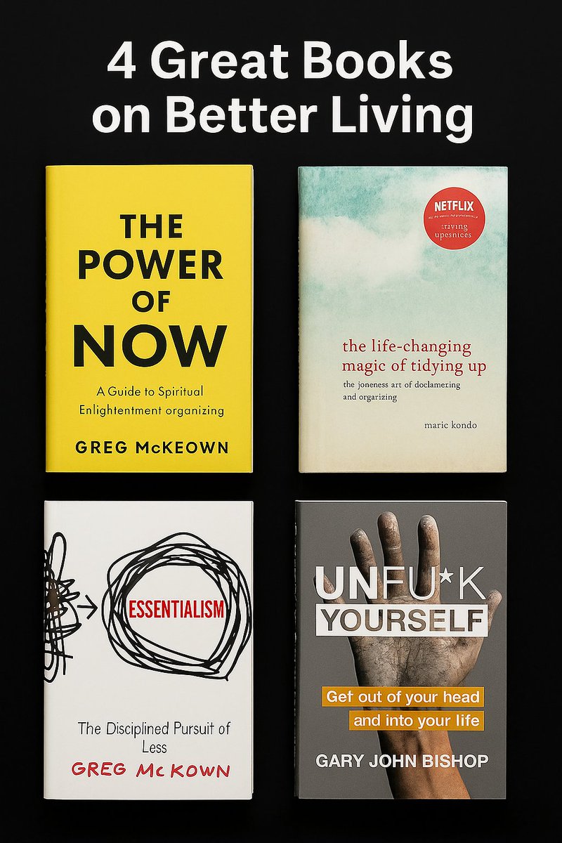 4 Great Books on Better Living
-Thread🧵