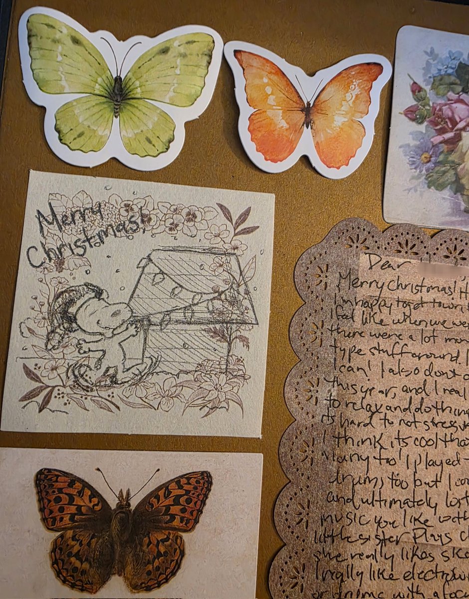 Spooky_draws's tweet photo. Each month I like to write letters to people through an org meant to help people feel less lonely, and I give them stickers and decorations and stuff, I really liked my spread for this one ♡ https://t.co/8v2yqt4oHy