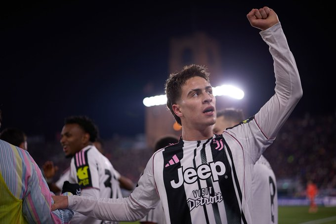 كينان يلدز يصنع هدفًا حاسمًا أمام بولونيا. سجل هذا الموسم في الدوري الإيطالي 5 أهداف و4 تمريرات حاسمة 