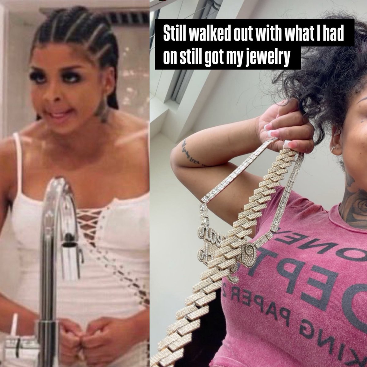 Chrisean Rock shows she still has all her jewelry after rumors circulated that it was taken after she got jumped. 👀