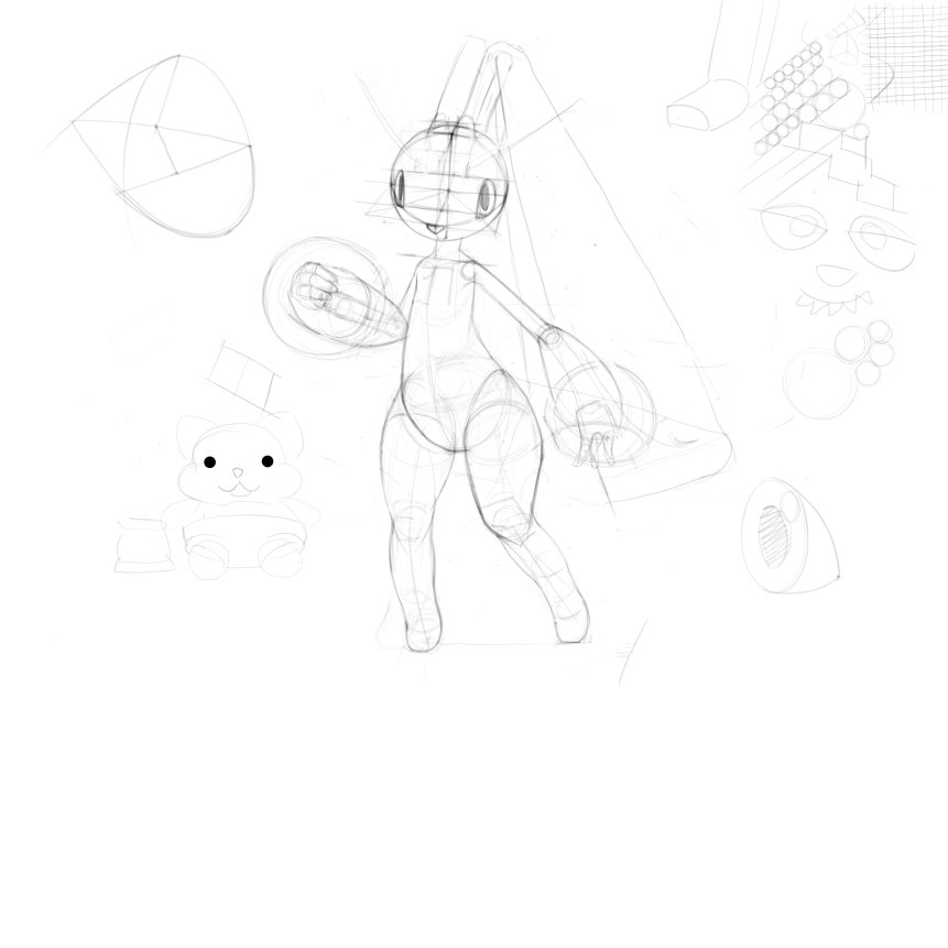 BootyFluff's tweet image. scary lopunny and scary flower cat