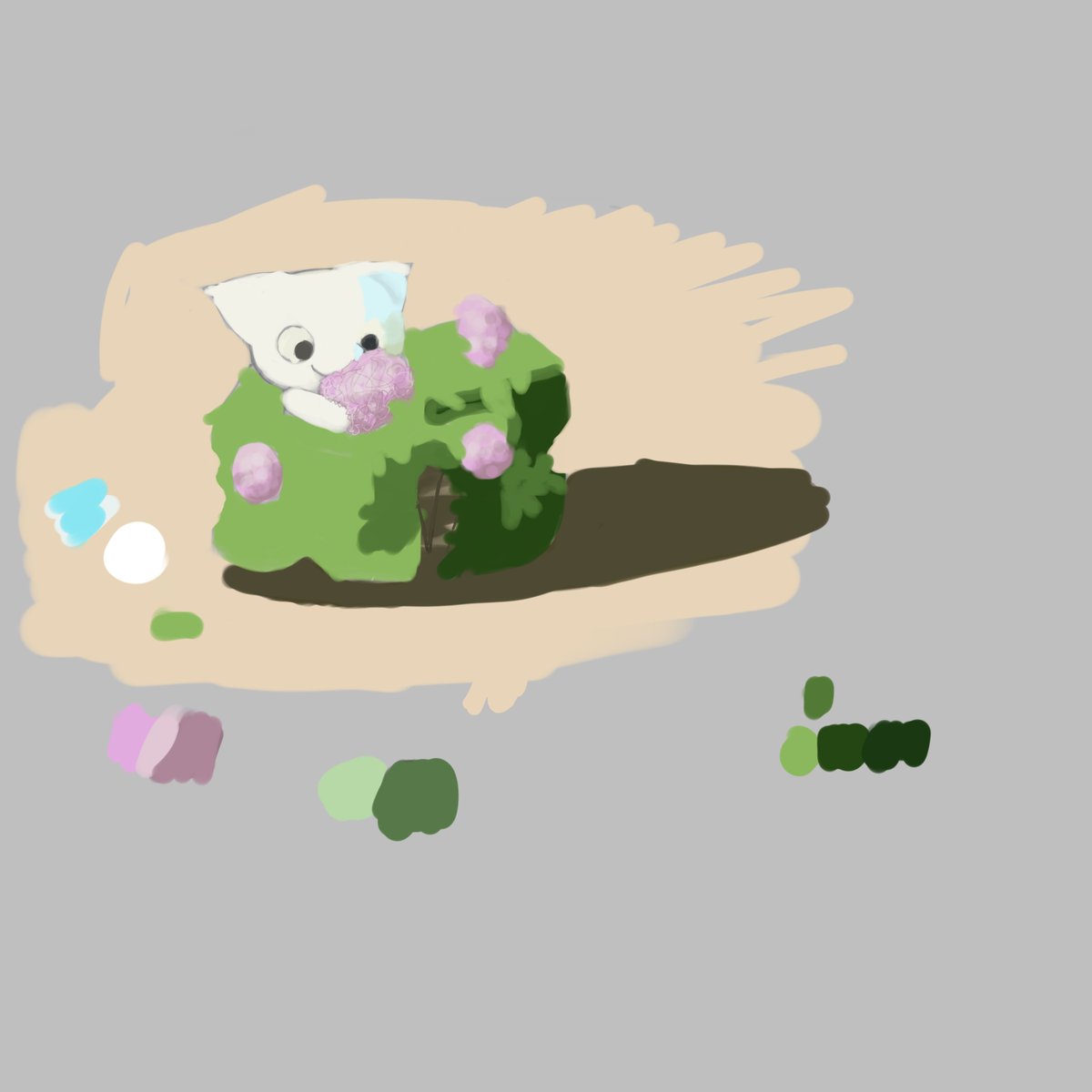 BootyFluff's tweet image. scary lopunny and scary flower cat