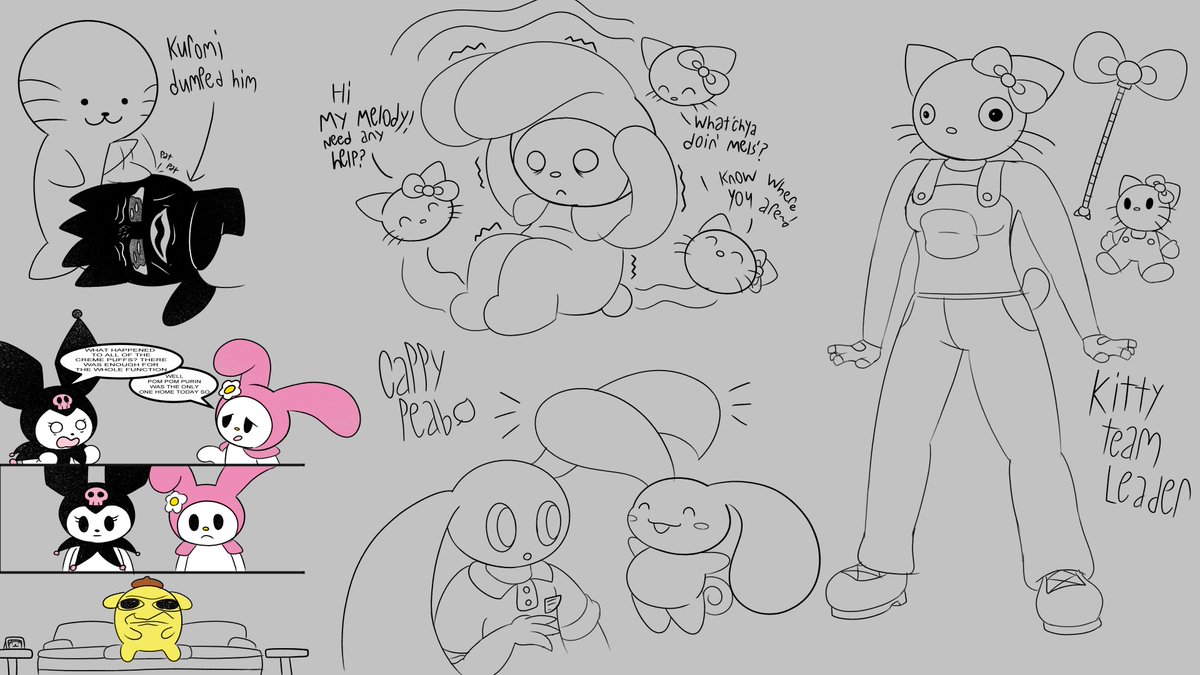 cappypeab's tweet photo. Sanrio sketch piles 
#myart #HelloKitty https://t.co/1GCzecs7HV