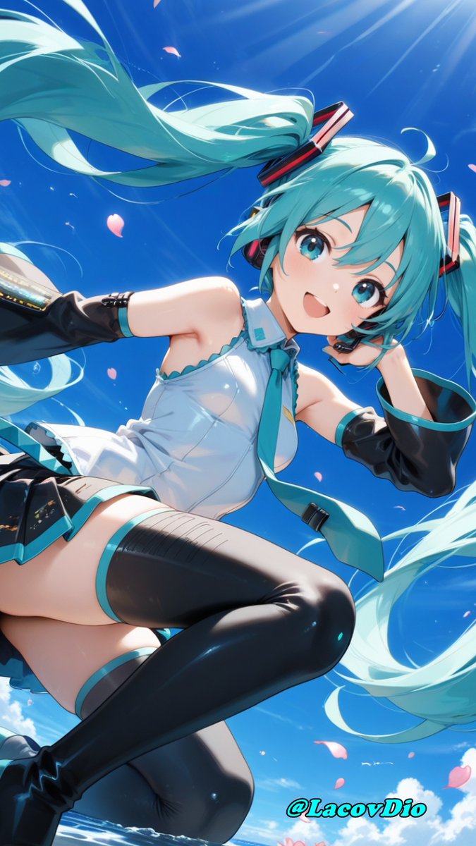 2025-12-15 #3 Miku in the Breeze *AIイラスト *初音ミク