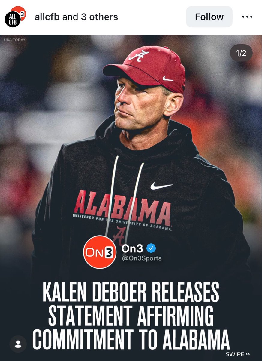 chuzztopher's tweet photo. no word from @on3 yesterday about Kenny being close to an extension and being emotional about ASU. But instantly posts when Deboer makes a statement?
Say it with me everyone…. #nukeOn3! https://t.co/WfFPpS5oNz