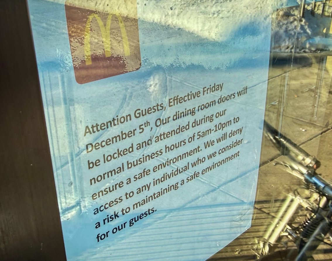 Another submitted image from lovely Uptown Minneapolis. McDonalds now has to lock their doors during business hours and monitor entry because the area is so safe and vibrant.