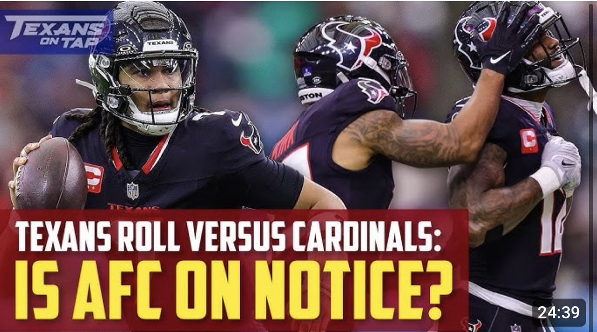 JoshJordanSCS's tweet image. #Texans dominate Cardinals: Is AFC on notice? 👇
m.youtube.com/watch?v=Y_DZ3o…