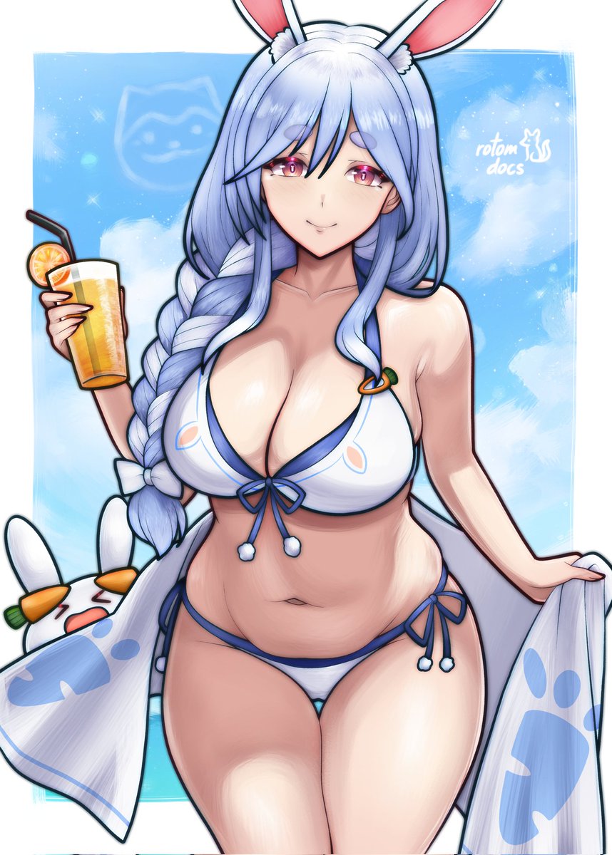 RotomDocs's tweet image. kofi swimsuit request of Pekomama for @RotomDocs (。・ω・。)