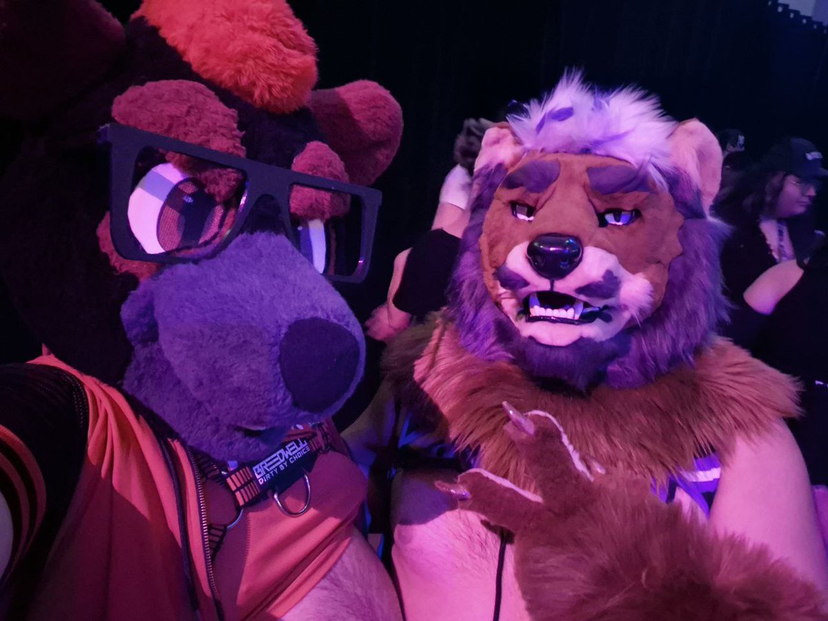 PupGrizzOrc's tweet photo. Had a Blast at @FrolicParty showing off my partial for the first time there. With @PandaAjax1 aka @TheBigChubbyE #frolicparty #furry #gayfurry #gaybear https://t.co/p48A8wHrWH