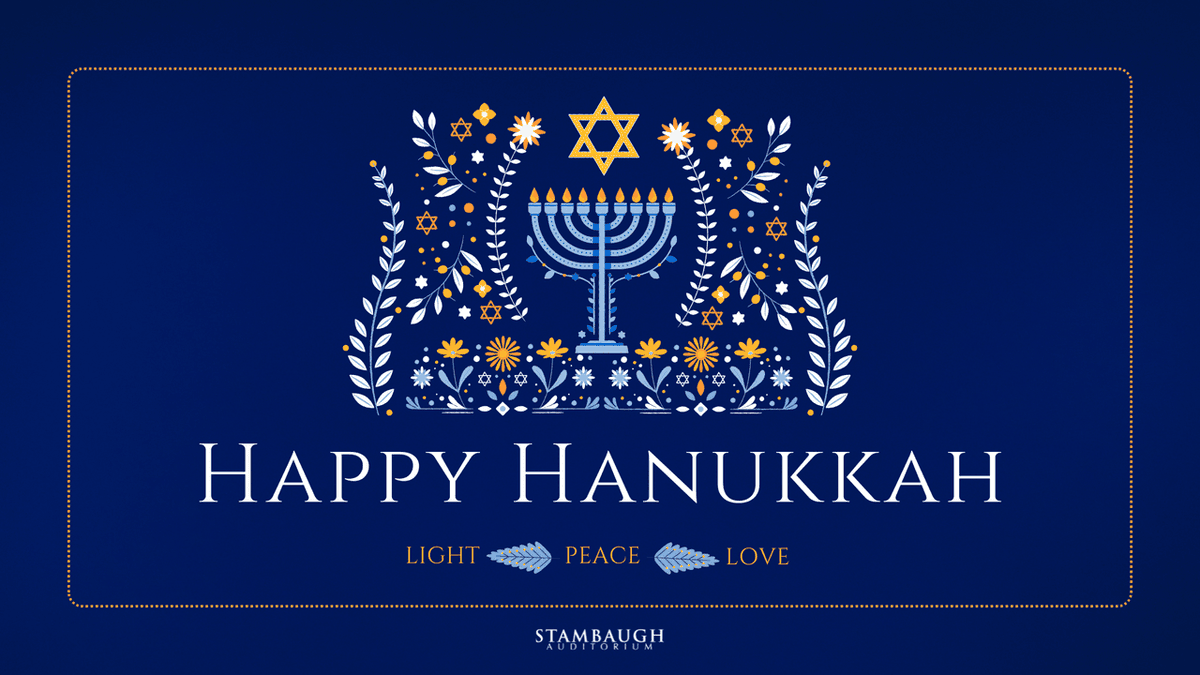 Happy Hanukkah from Stambaugh Auditorium!