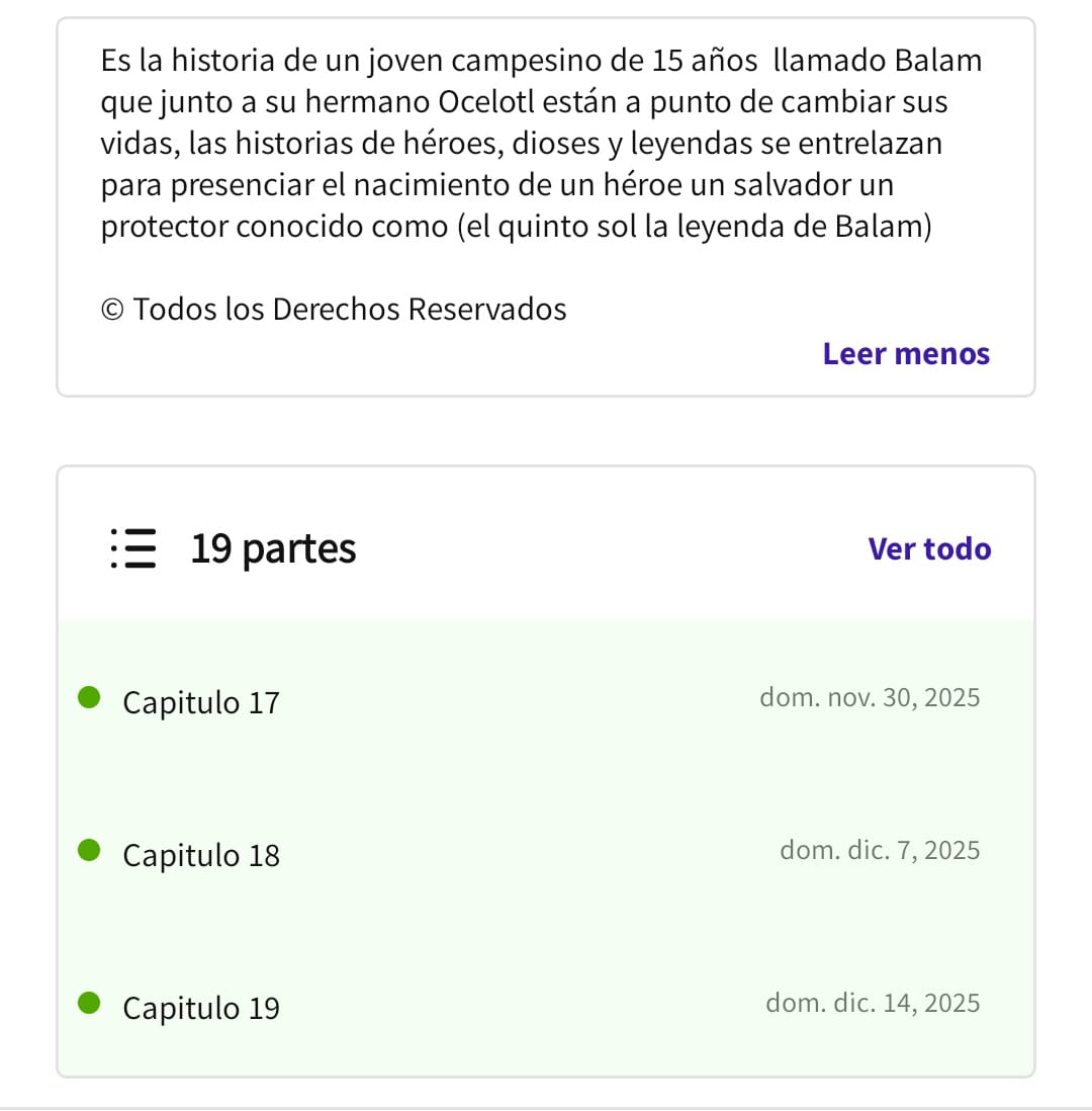 QuintoSol54894's tweet photo. hola a todos los invito a que leer, el quinto sol la leyenda de Balam, ya está disponible el capítulo 19, el regreso de un amigo sorprende a todos, el guerrero Aguila hace su aparición, se estará subiendo un capítulo por semana, en los comentarios les dejamos el enlace https://t.co/AiJJNjurFc
