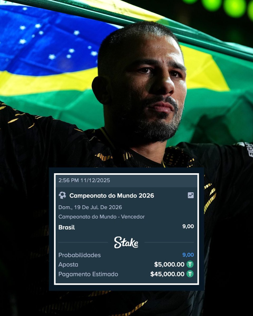 Pantojamma's tweet photo. Just locked in my World Cup bet on @Stake. Let’s go Brazil! https://t.co/9j5HnOgY9s
