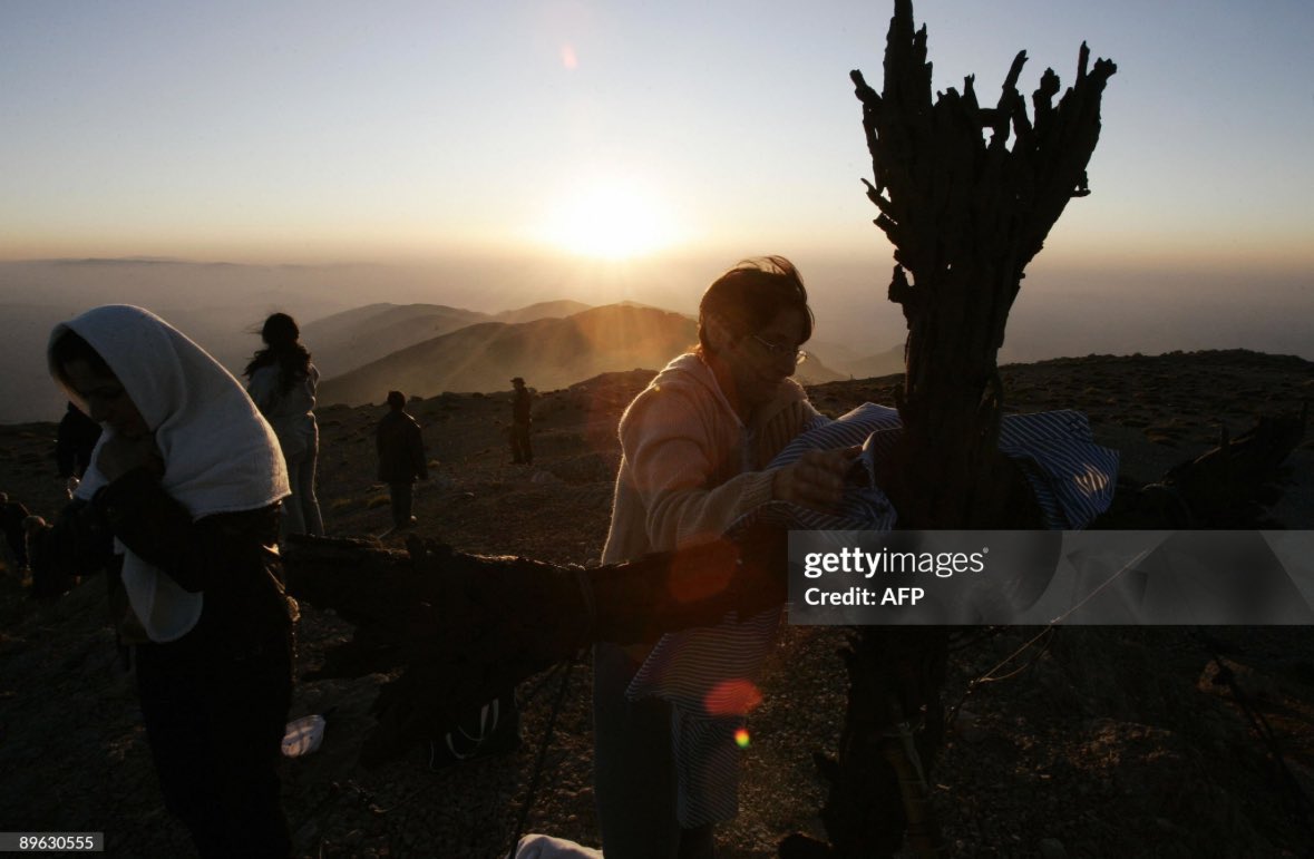 VintageVault8's tweet image. These are the same peaks once climbed by Christian Syrian and Lebanese pilgrims every year to visit the site where Jesus (pbuh) transfigured before his apostles. Mount Hermon is now illegally occupied by israel, this is the cross atop the summit they destroyed last year