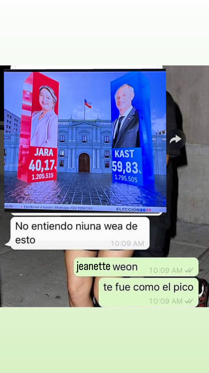 kitolarac's tweet photo. 😢

#Elecciones2025 #Chile #adios https://t.co/0x4KEgEavJ