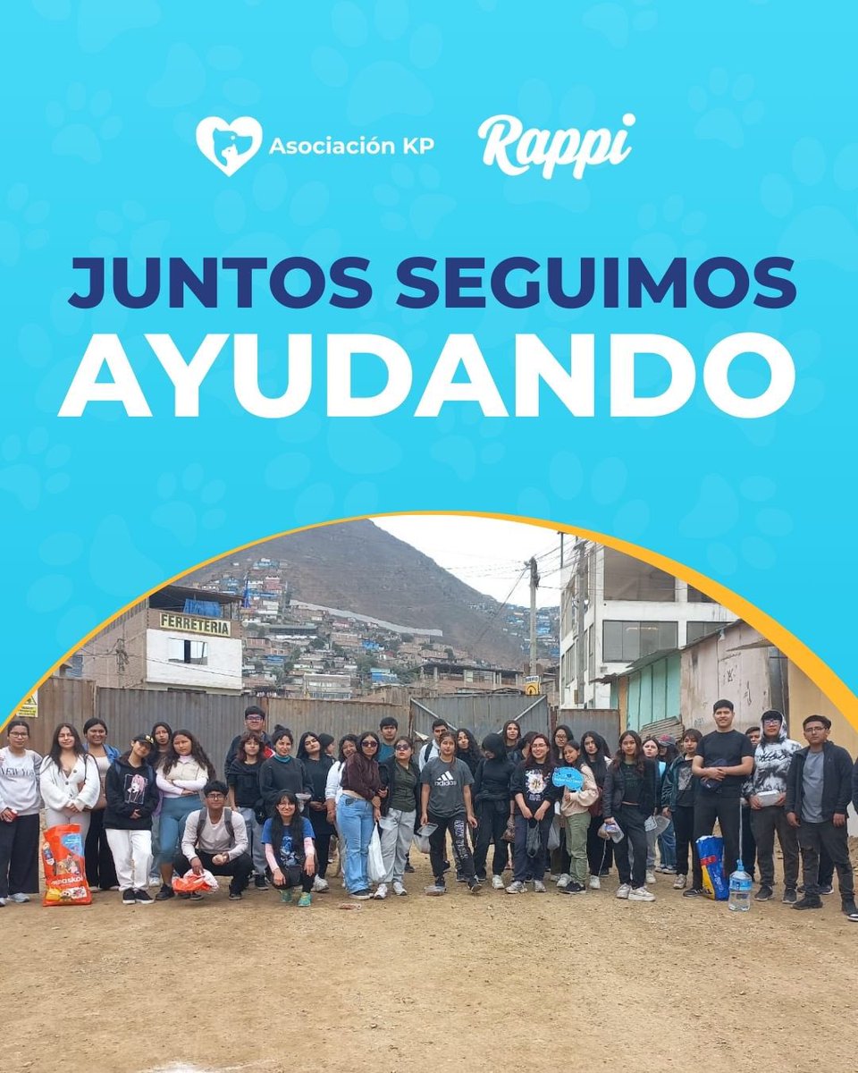 Gracias por hacerlo posible 🐾

Queremos expresar nuestro más profundo agradecimiento a <a href="/PeruRappi/">Rappi Perú</a> por sumarse a la cadena de ayuda ante lo ocurrido en Pamplona Alta. Gracias a su valioso apoyo, se lograron entregar más de 500 kg de alimento a rescatistas, albergues y animalitos.